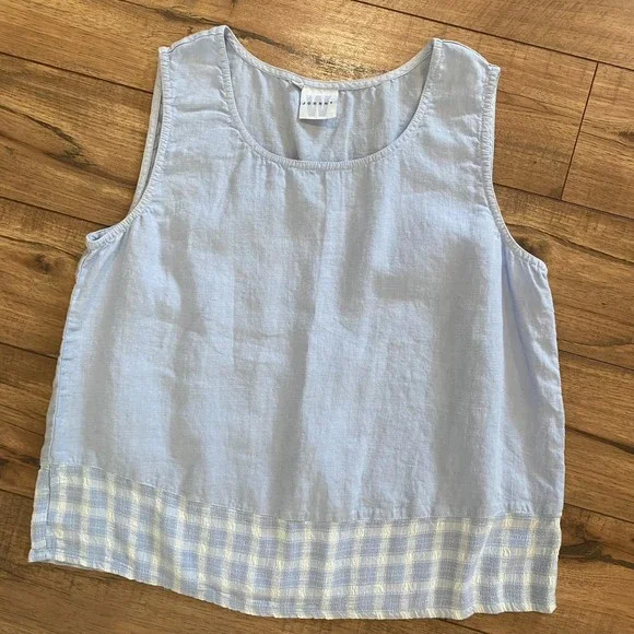 Vintage RARE Johnny Was Linen Tank Top Size Medium - Picture 3 of 9
